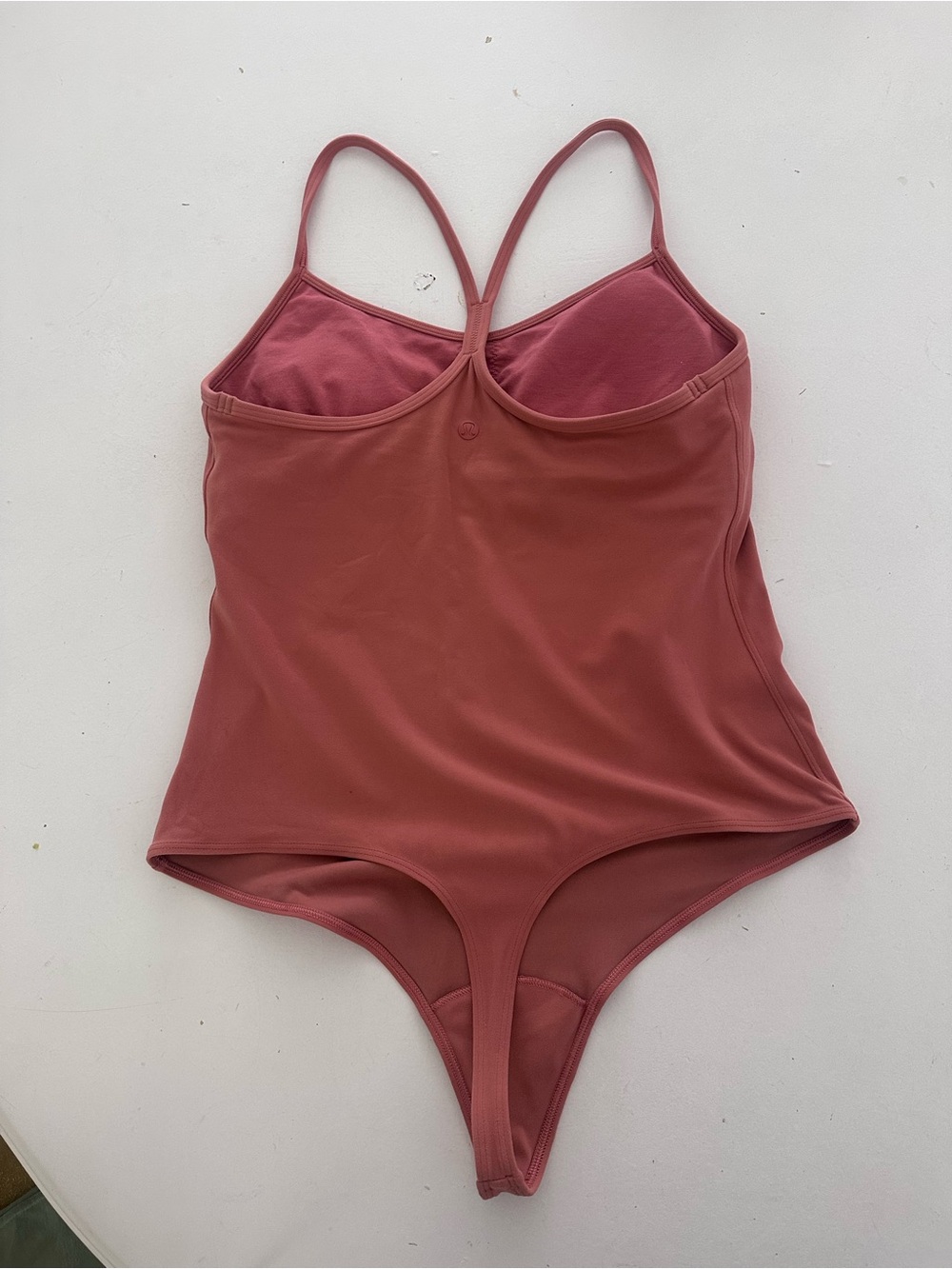 Lululemon Power Y Bodysuit *Nulu
Rustic Coral size 10 EUC nulu pads included
